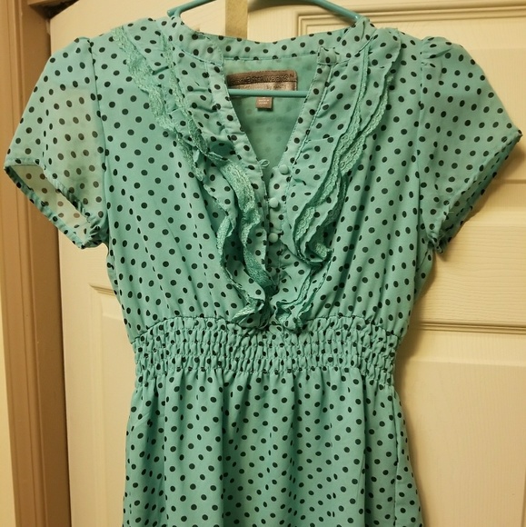 Vanity Tops - S polka dot dress top